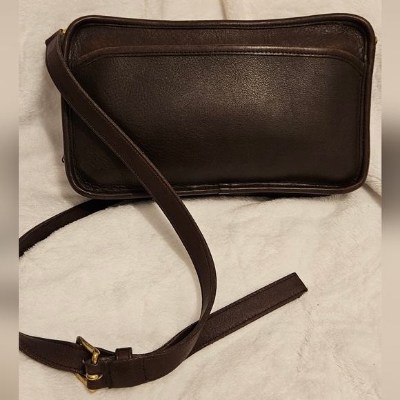 Coach #9974 Multi-zip Legacy Camera Bag Chocolate glove Tanned Leather 1995 - Picture 3 of 10